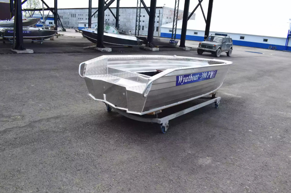 Алюминиевая лодка Wyatboat-390Р Увеличенный борт в Курске