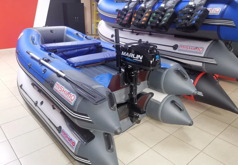 КОМПЛЕКТ ЛОДКА MISHIMO LITE 315 + МОТОР 5л.с в Курске