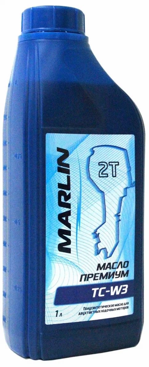 МАСЛО ПОЛУСИНТЕТИЧЕСКОЕ MARLIN ПРЕМИУМ 2Т, TC-W3, 1 ЛИТР в Курске