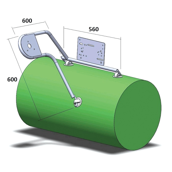 Стойка рулевая с креплением на баллон надувной лодки 25мм в Курске