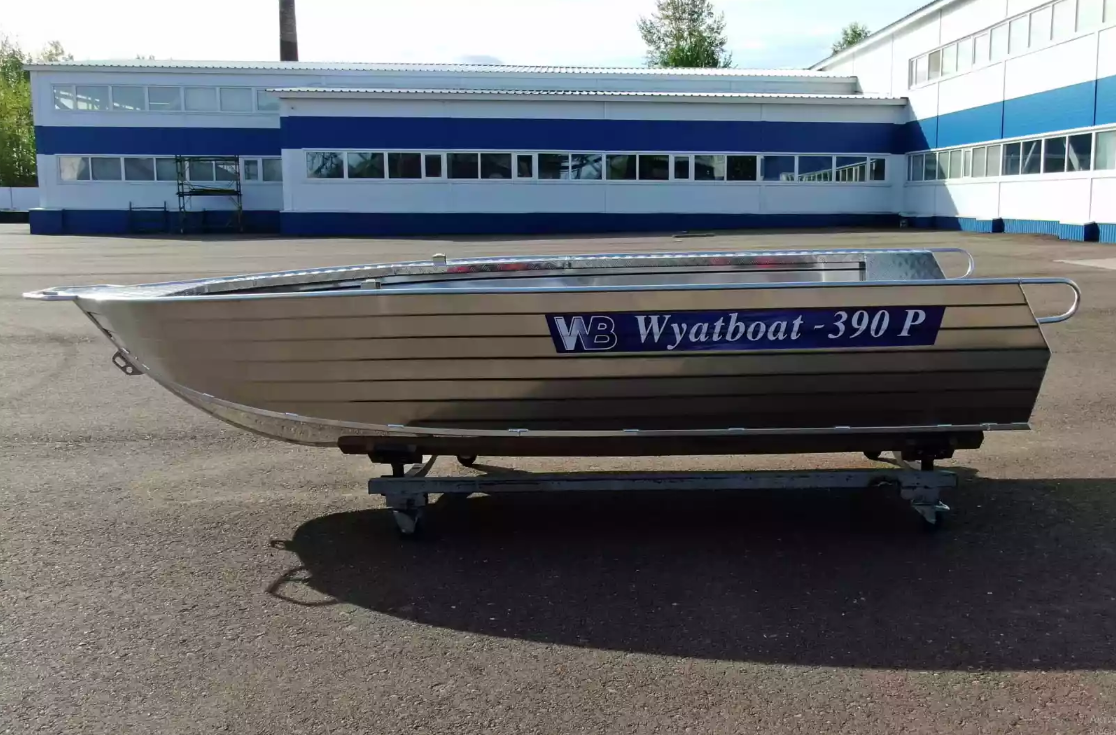 Алюминиевая лодка Wyatboat-390РМ увеличенный борт в Курске