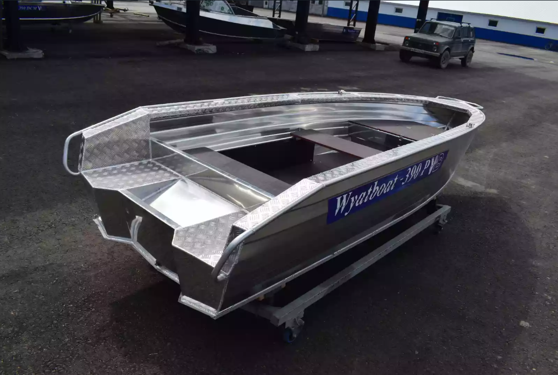 Алюминиевая лодка Wyatboat-390Р Увеличенный борт в Курске