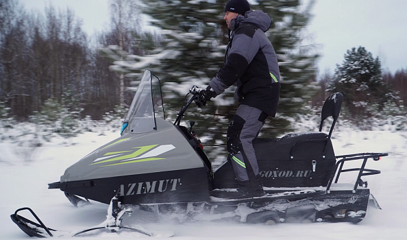 Миниснегоход Бурлак Азимут 20 л.с. , эл.запуск, реверс, тормоз гидравл, капот серый в Курске