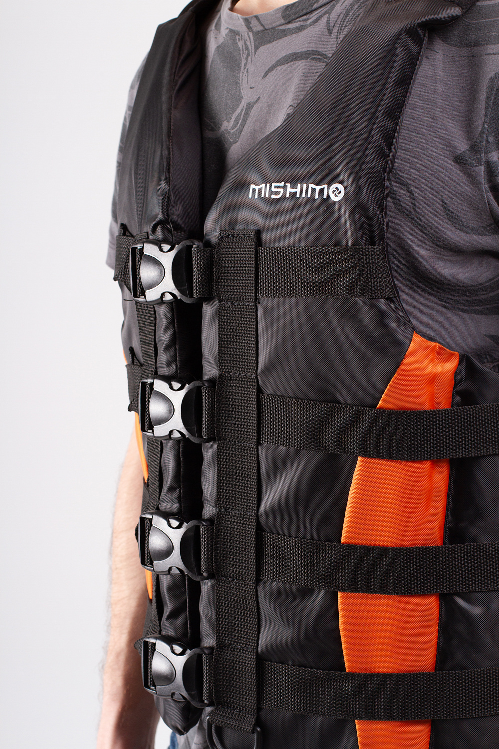 Жилет спасательный MISHIMO PRO Премиум качества Черно-оранжевый в Курске