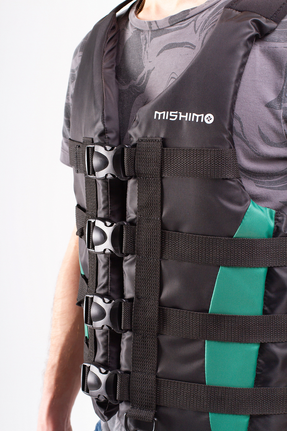 Жилет спасательный MISHIMO PRO Премиум качества Черно-зеленый в Курске