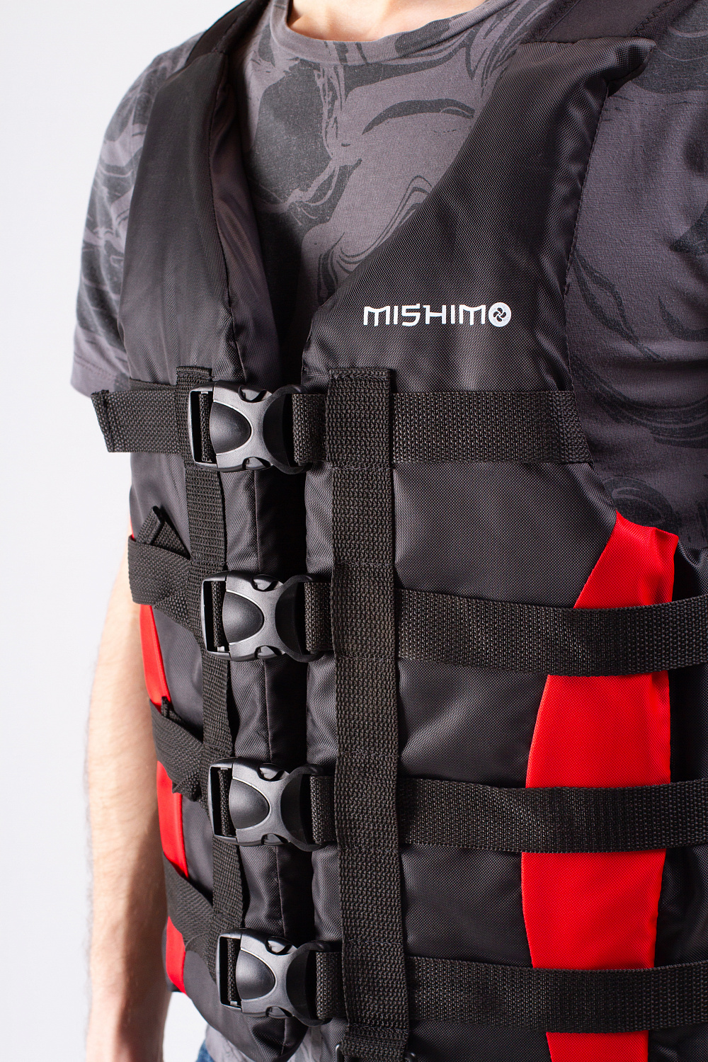 Жилет спасательный MISHIMO PRO Премиум качества Черно-красный в Курске